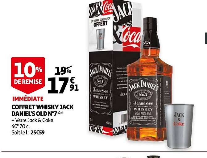 coffret whisky jack daniel's old n°7