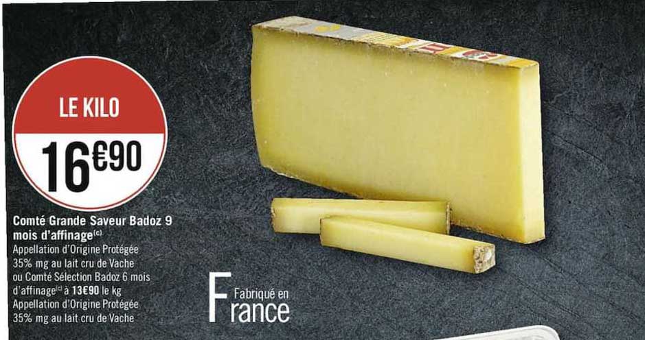 comté grande saveur badoz 9 mois d'affinage
