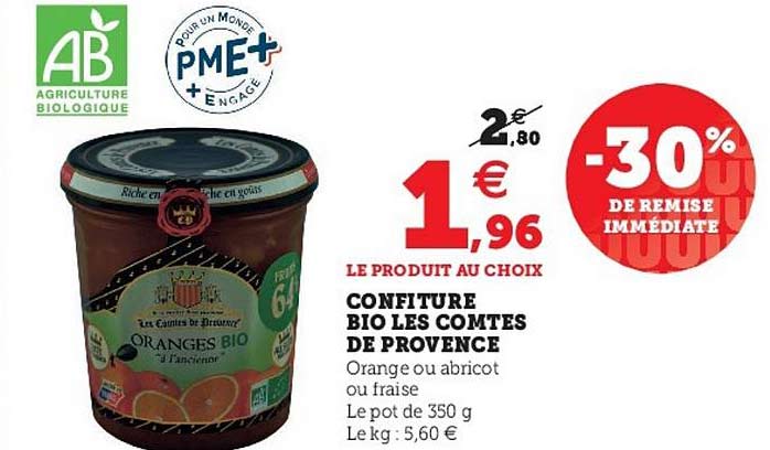 Confiture Bio Les Comtes De Provence