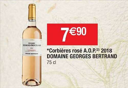 corbières rosé a.o.p. 2018 domaine georges bertrand