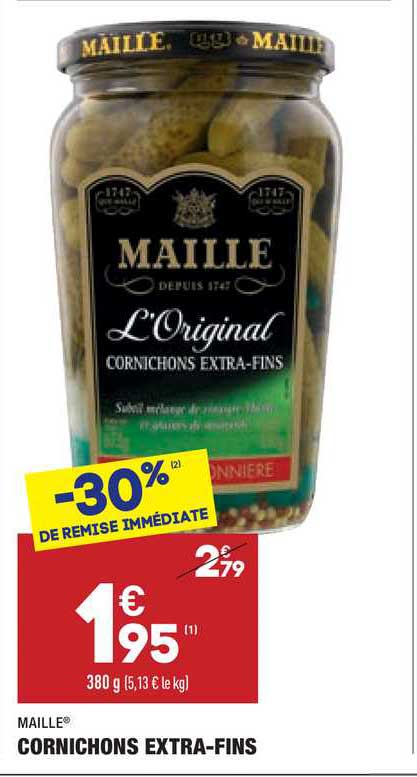 cornichons extra-fins maille