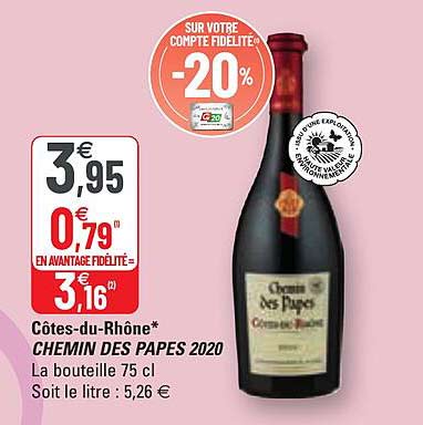 côtes-du-rhône chemin des papes 2020