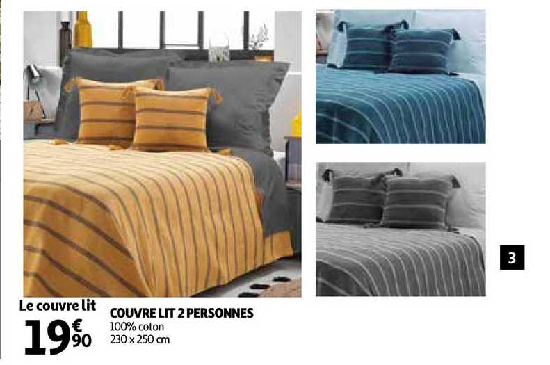 couvre lit 2 personnes