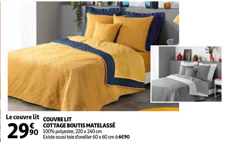 couvre lit cottage boutis matelassé