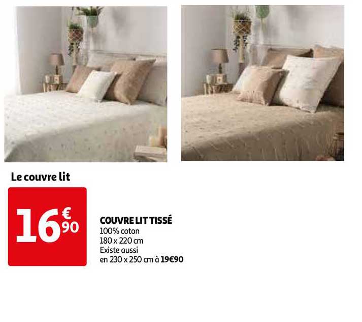 couvre lit tissé