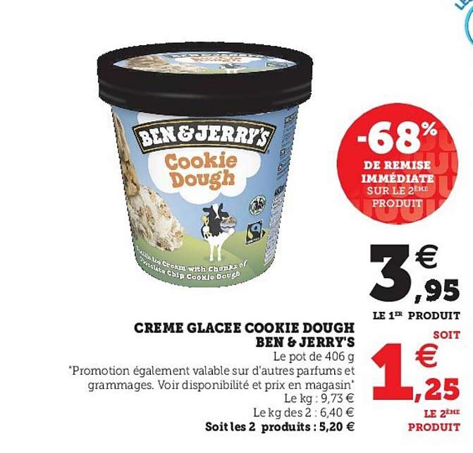 crème glacée cookie dough ben & jerry's