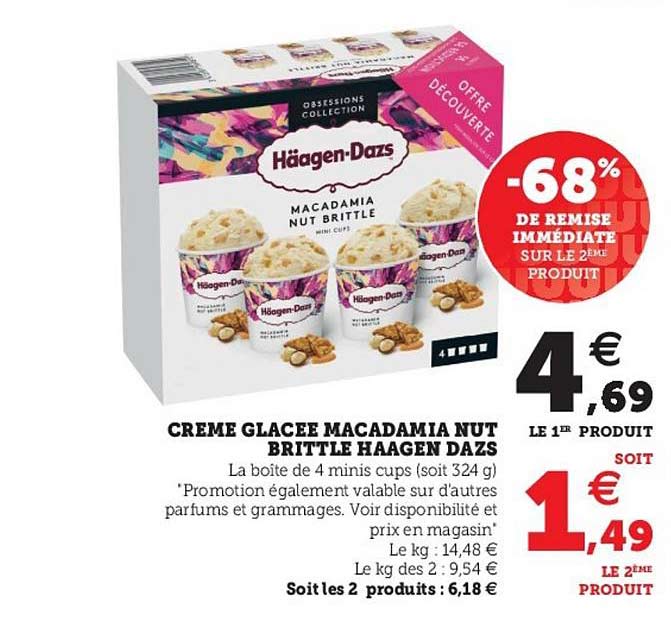 crème glacée macadamia nut brittle häagen dazs