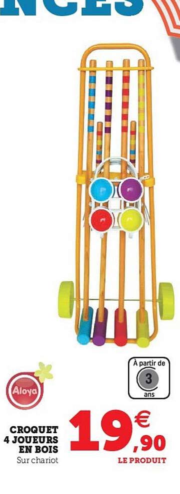 Croquet 4 Joueurs En Bois Aloya
