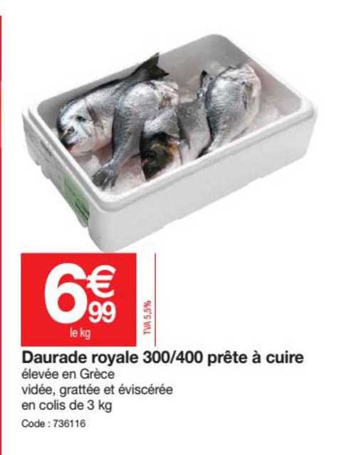 Daurade Royale 300-400 Prête à Cuire