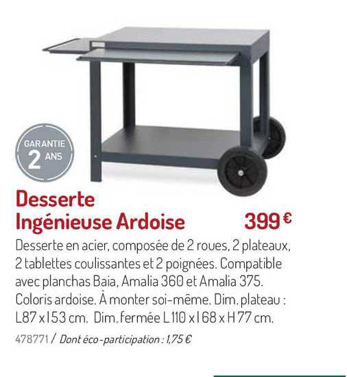 desserte ingénieuse ardoise