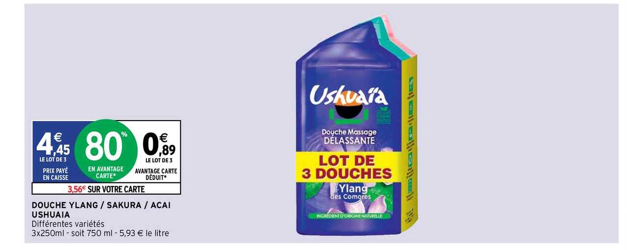 douche ylang - sakura - acaï ushuaïa