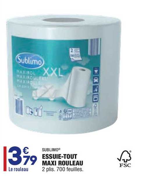 essuie-tout maxi rouleau sublimo