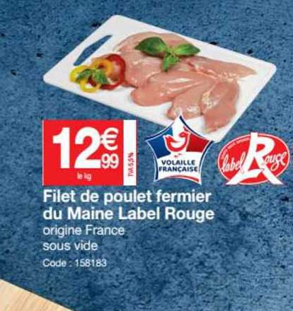 Filet De Poulet Fermier Du Maine Label Rouge