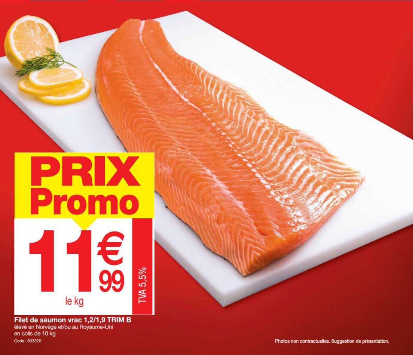 Filet De Saumon Vrac 1,2-1,9 Trim B