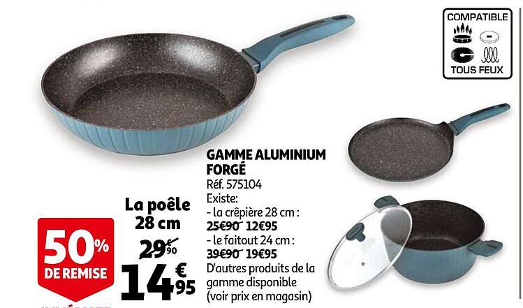 Gamme Aluminium Forgé : La Poêle 28 Cm