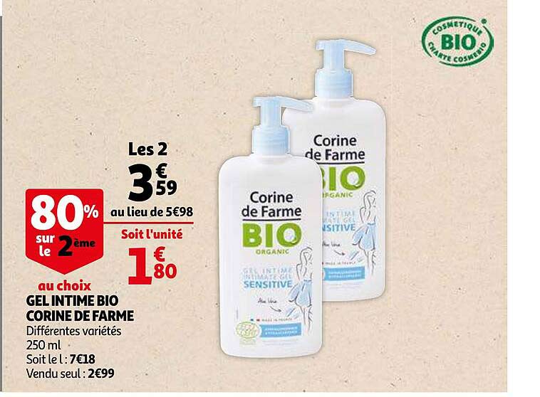 gel intime bio corine de farme