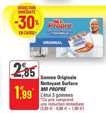 Gomme Originale Nettoyant Surface Mr Propre