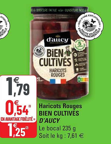 haricots rouges bien cultivés d'aucy