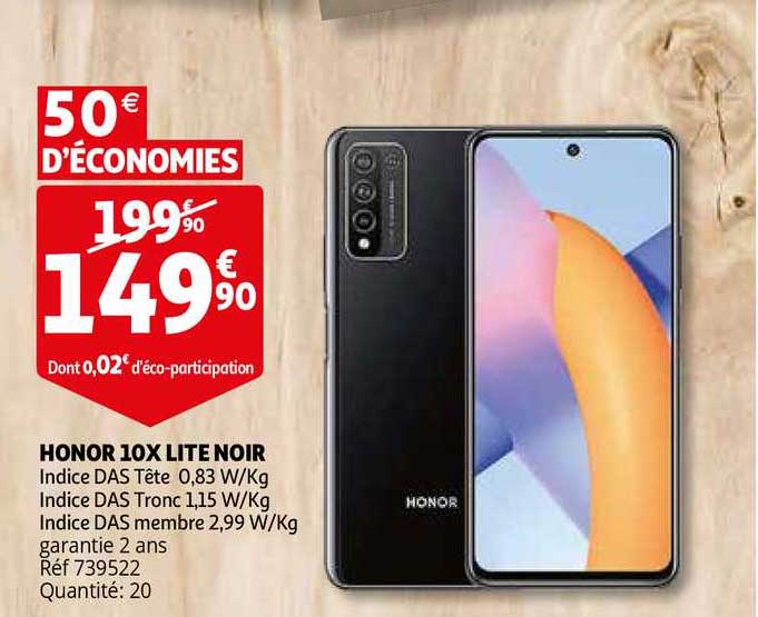 Honor 10x Lite Noir