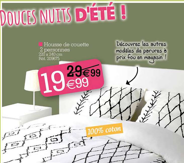 Housse De Couette 2 Personnes 220 X 240 Cm