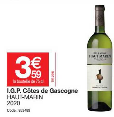 i.g.p. côtes de gascogne haut-marin 2020