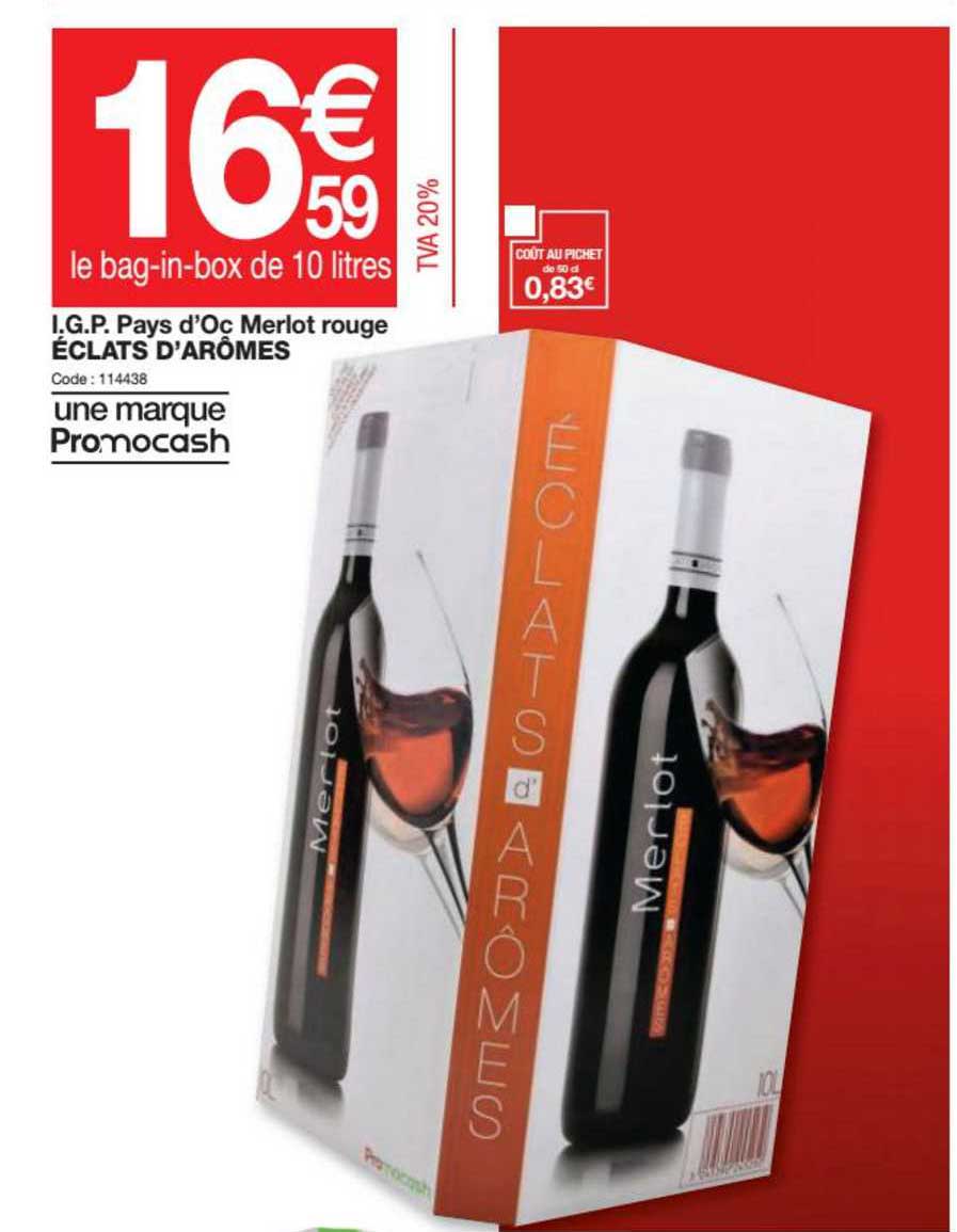 i.g.p. pays d'oc merlot rouge éclats d'arômes