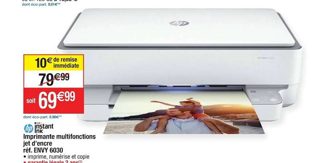 imprimante multifonctions jet d'encre instant ink réf. envy 6030