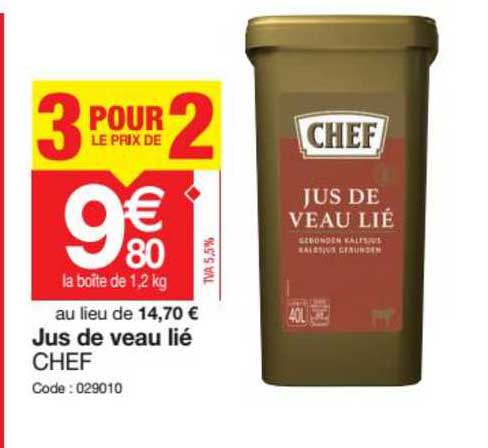 jus de veau lié chef
