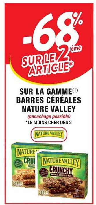 la gamme barres céréales nature valley