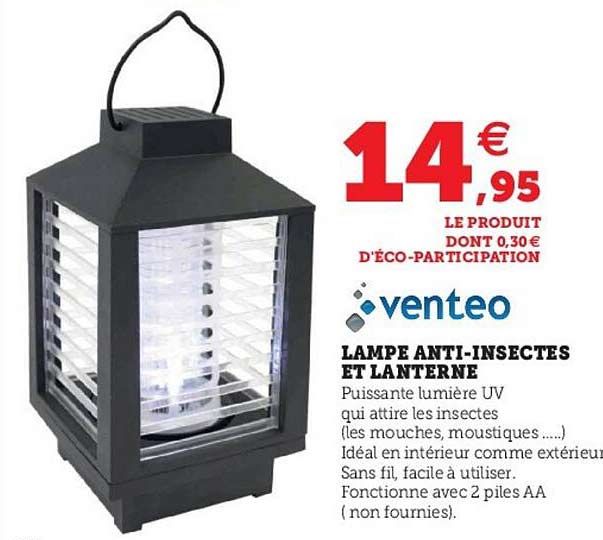 lampe anti-insectes et lanterne venteo