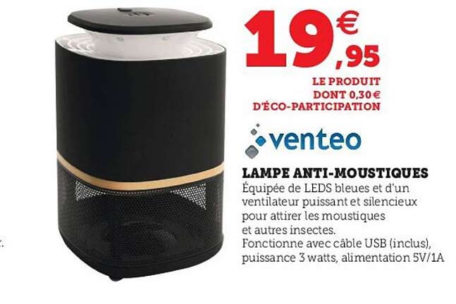 lampe anti-moustiques venteo