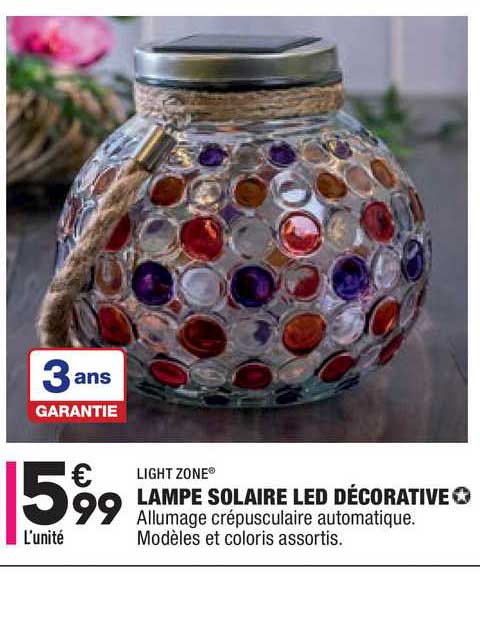 lampe solaire led décorative light zone