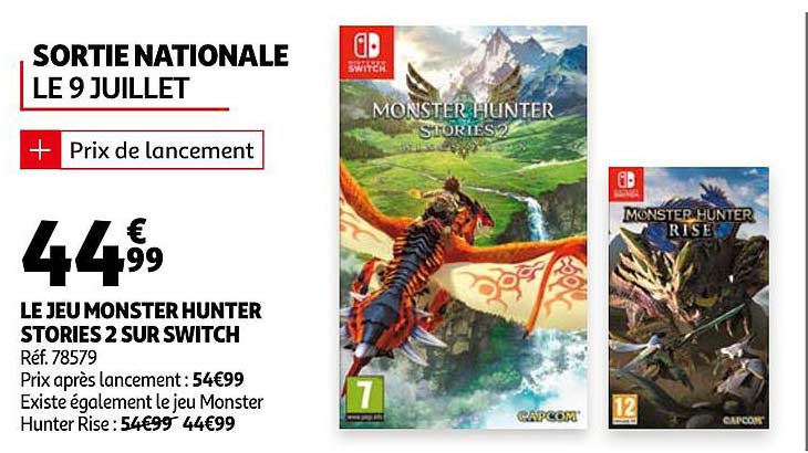 le jeu monster hunter stories 2 sur switch