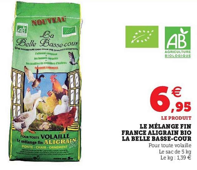 le mélange fin france aligrain bio la  belle basse-cour