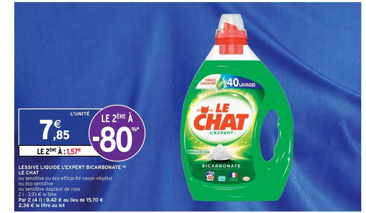 Lessive Liquide L'expert Bicarbonate Le Chat