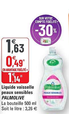 Liquide Vaisselle Peaux Sensibles Palmolive