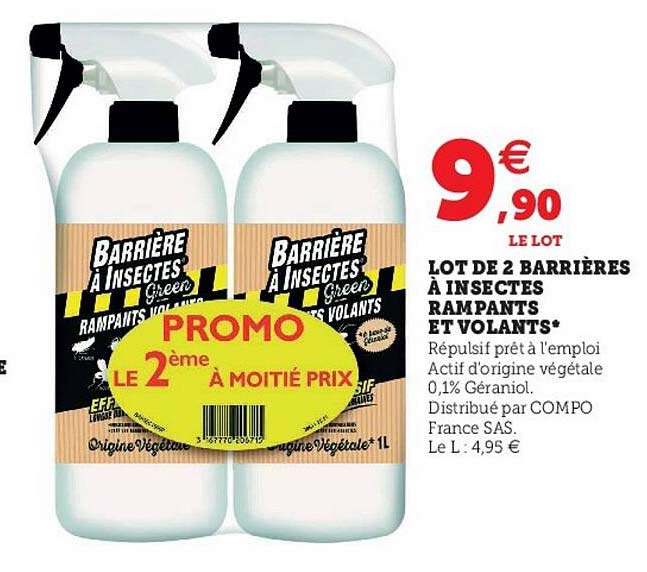 lot de 2 barrières à insectes rampants et volants