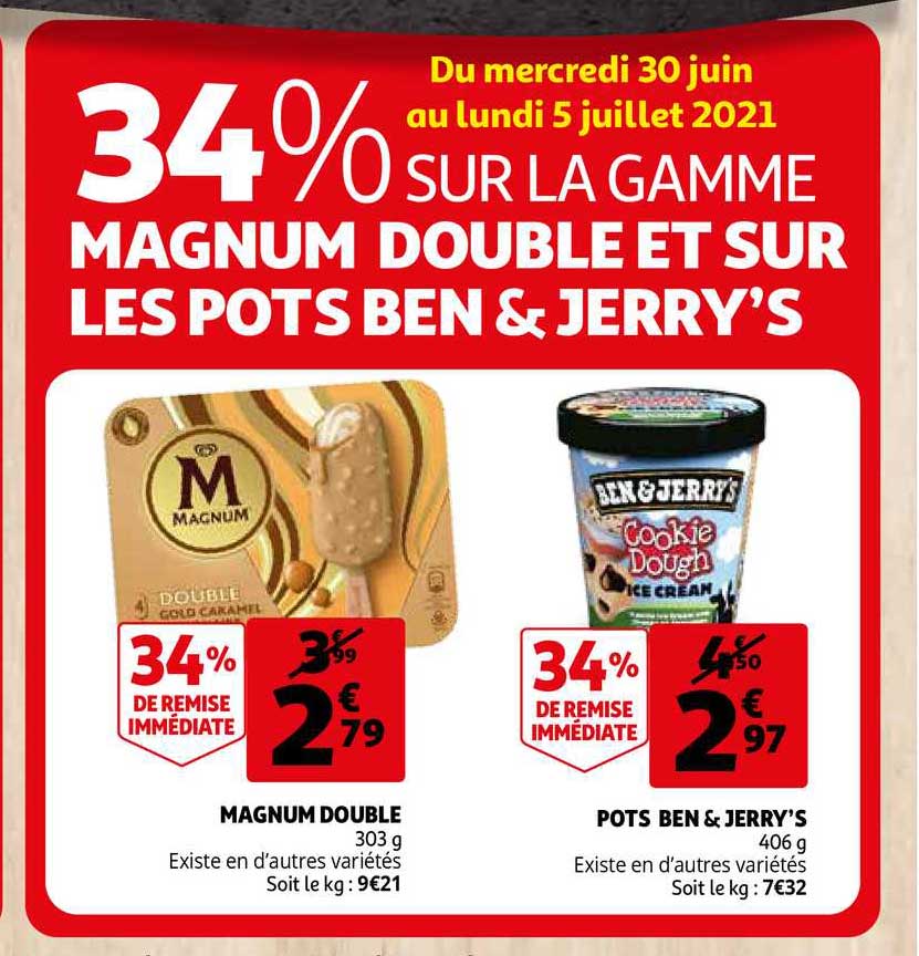 magnum double, pots ben & jerry's