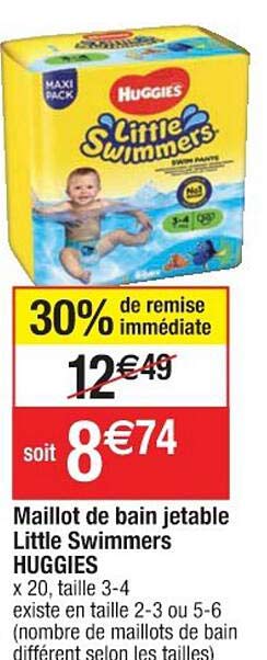 Maillot De Bain Jetable Little Swimmers Huggies