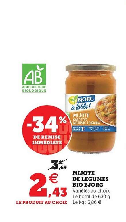 Mijoté De Légumes Bio Bjorg