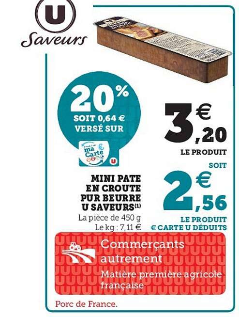 Mini Pâté En Croute Pur Beurre U Saveurs