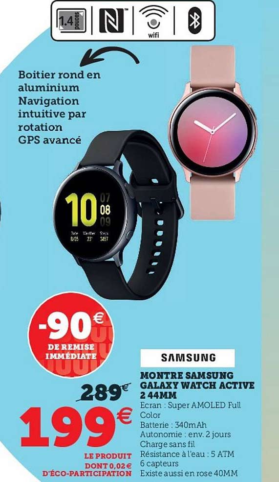 montre samsung galaxy watch active 2 44mm
