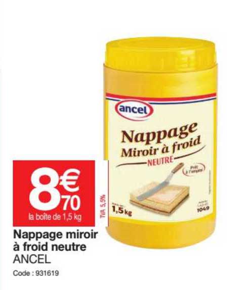 nappage miroir à froid neutre ancel
