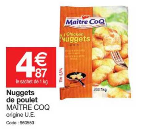nuggets de poulet maître coq