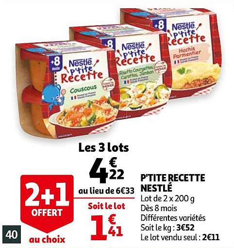 p'tite recette nestlé