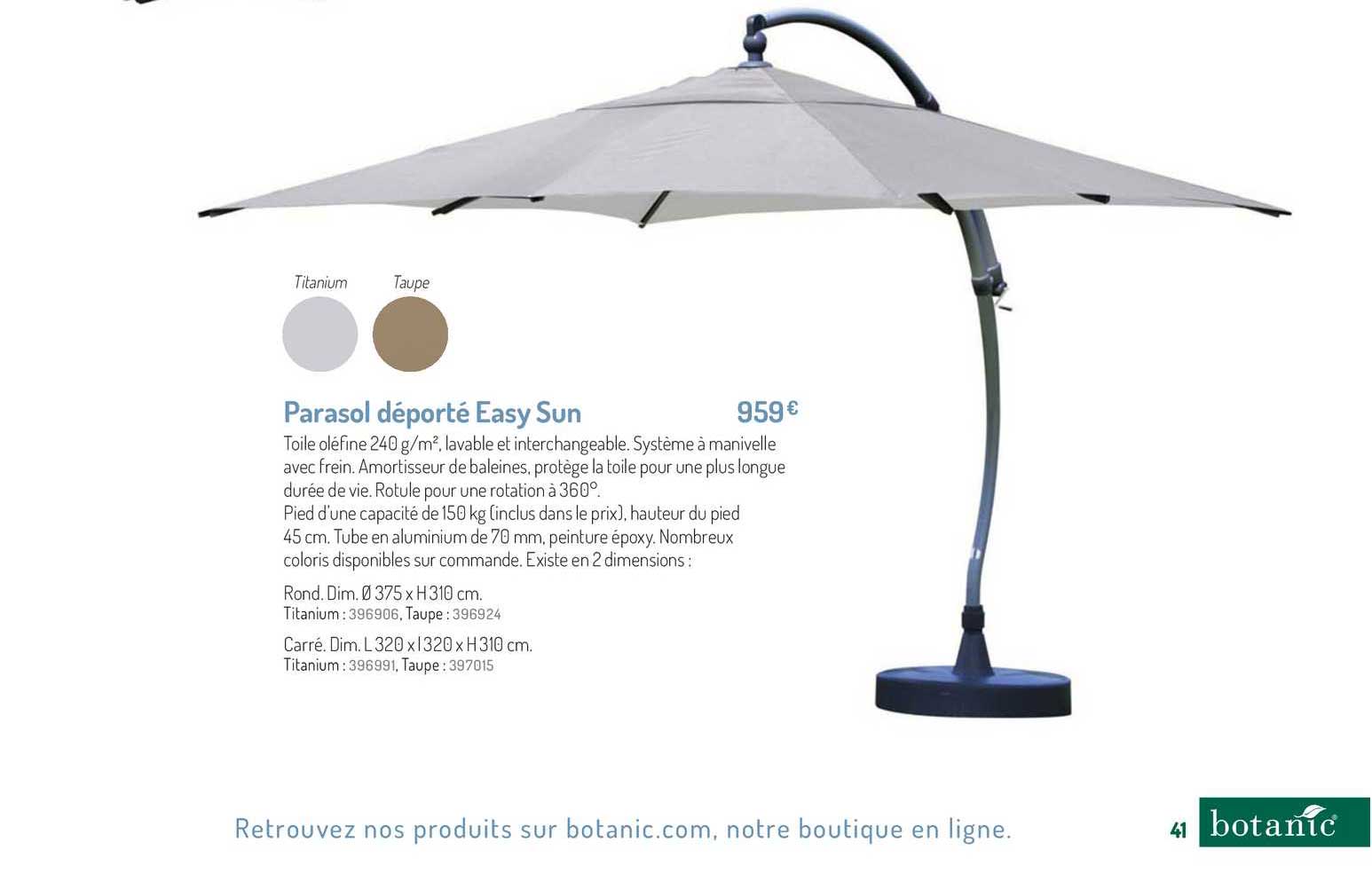 Parasol Déporté Easy Sun