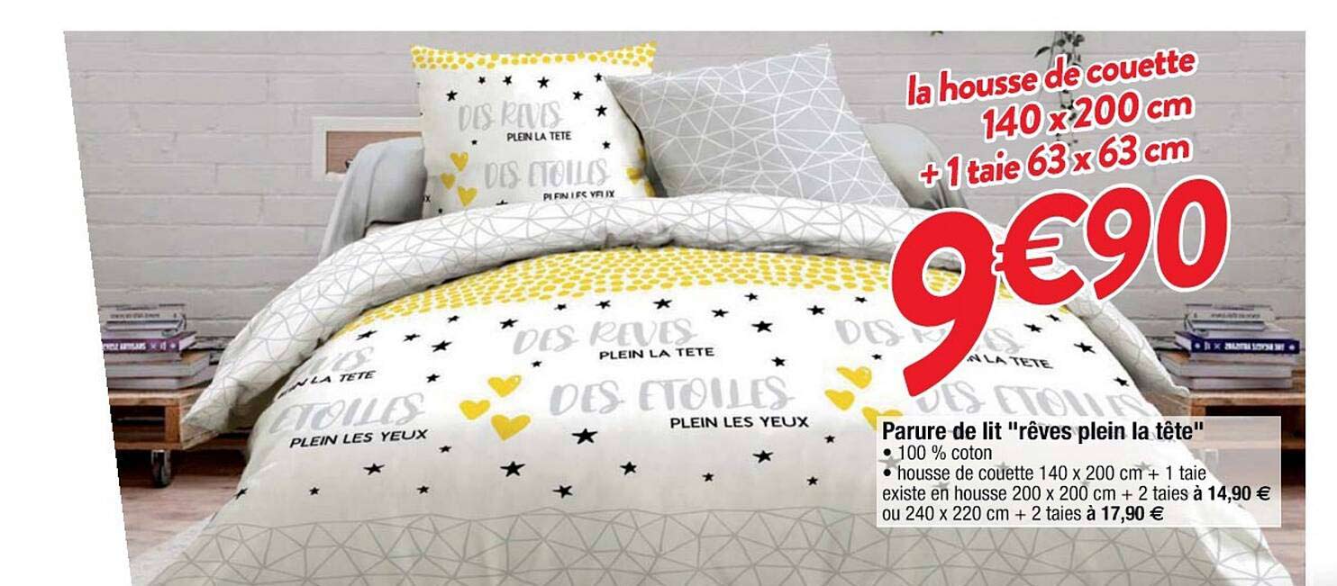 Parure De Lit "rêves Plein La Tête"