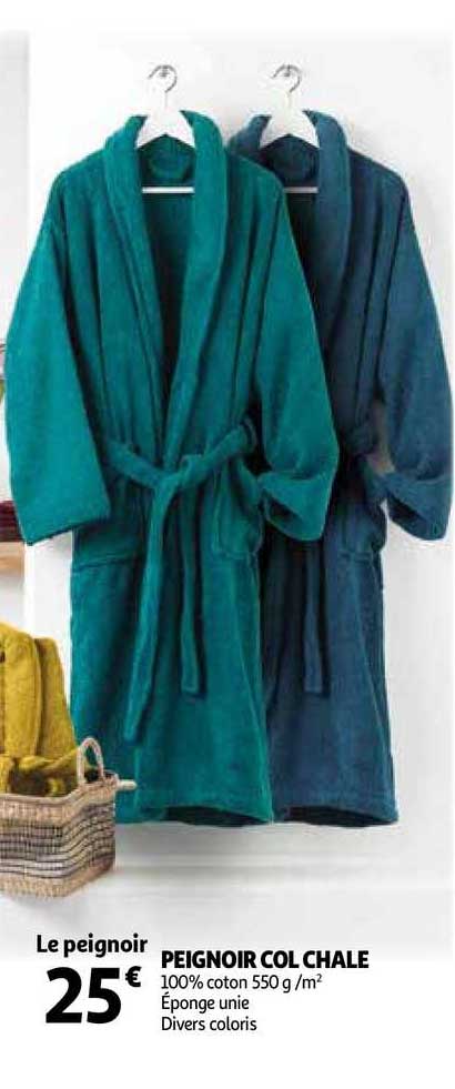 peignoir col chale
