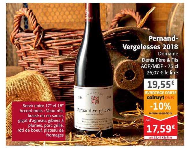 pernand-velgelesses 2018 domaine denis père & fils aop - mdp