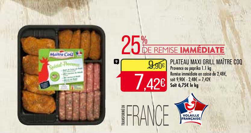 plateau maxi grill maître coq